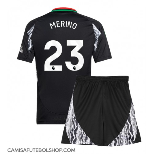 Camisa de time de futebol Arsenal Mikel Merino #23 Replicas 2º Equipamento Infantil 2024-25 Manga Curta (+ Calças curtas)